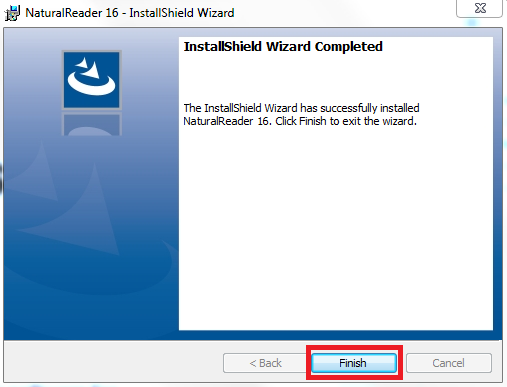 חלון סיום התקנה "installshield Wizard Completed"