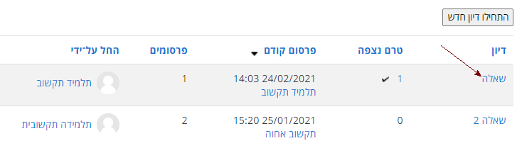 התחילו דיון חדש