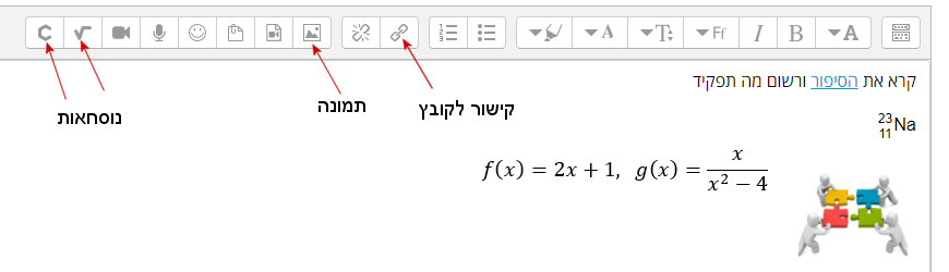 אפשרויות עיצוב בשאלה פתוחה