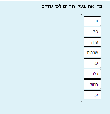 מיון בעל חיים
