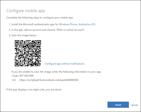configure mobile app
